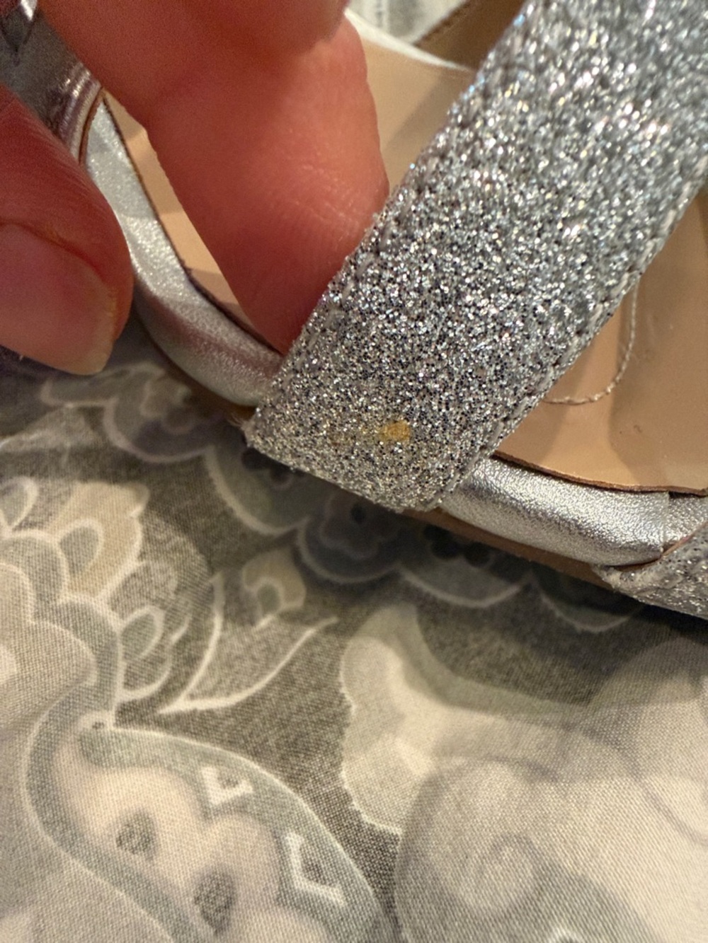 Naturalizer TaimiSilver Sparkle Strappy Heels 12W - Picture 9 of 9